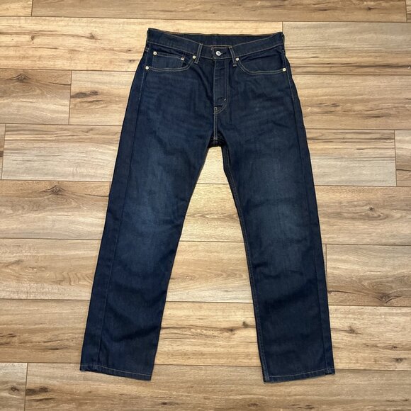 Men's Levis 505 Regular Fit Denim Jeans SZ 34x30 Blue Stretch Modern Red Tab - Picture 1 of 12